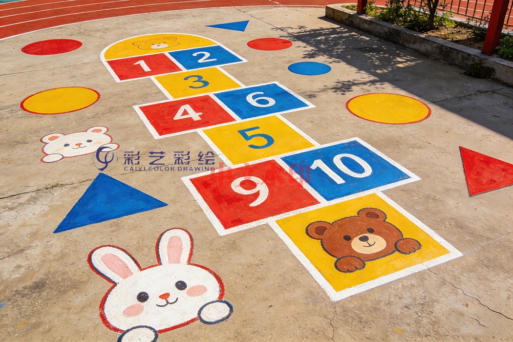 苏州彩绘润童心，地面游戏伴成长