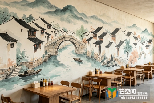 苏州饭店墙体彩绘