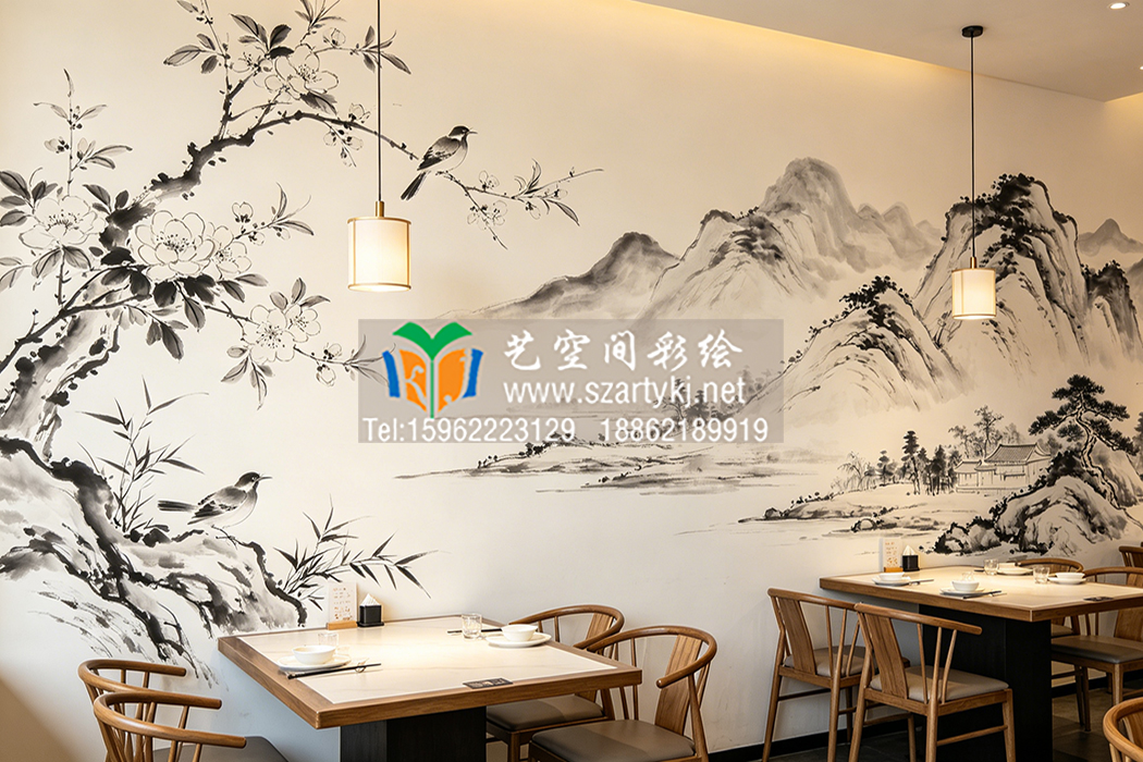饭店彩绘