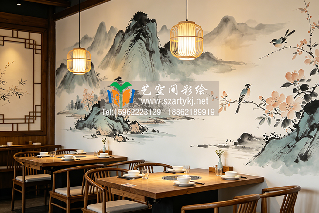 饭店彩绘