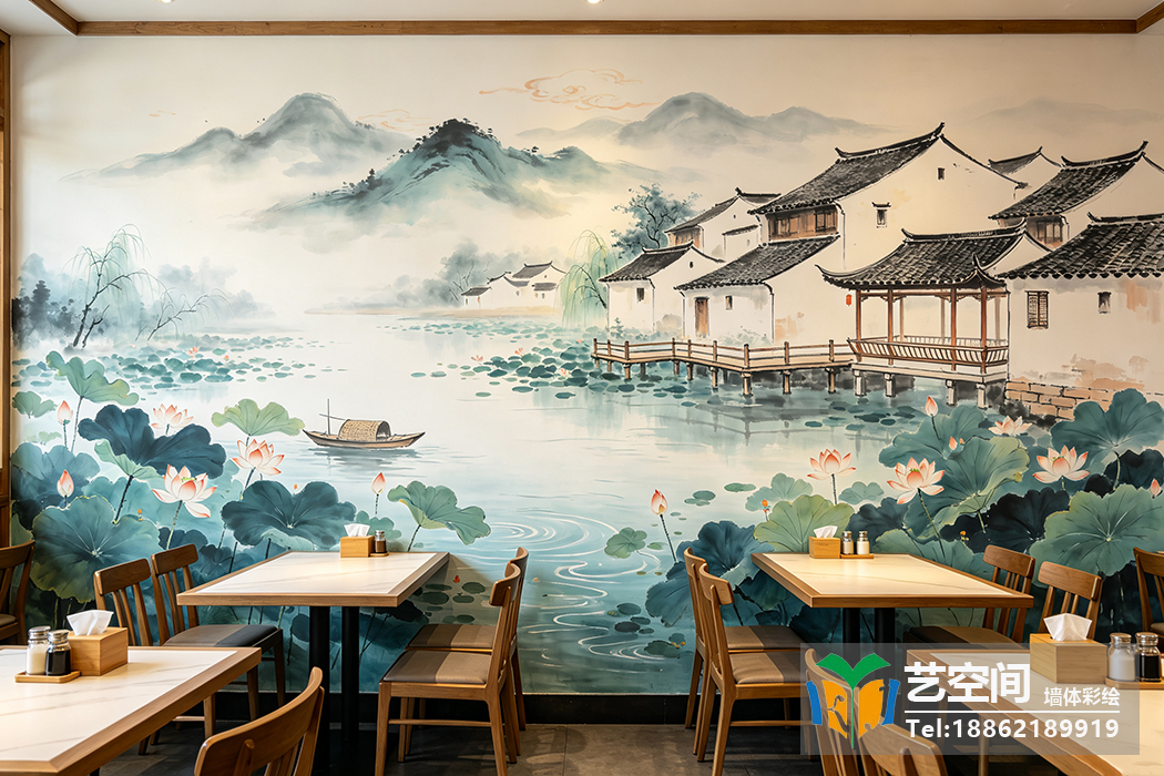 苏州饭店墙体彩绘