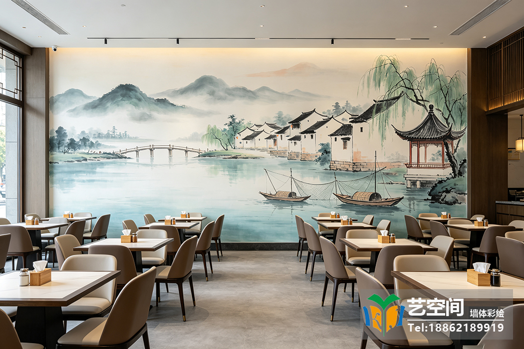 苏州饭店墙体彩绘