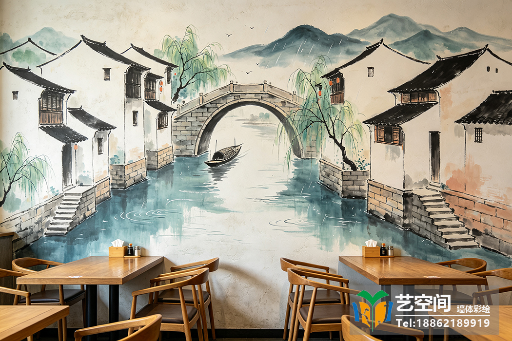 苏州饭店墙体彩绘